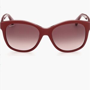 NWT Max Mara 56mm Butterfly Sunglasses, Shiny Red/Gradient